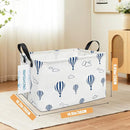 LANGYASHAN Rectangular Storage Bin Collapse Canvas Fabric Cartoon Storage Basket with Handles for Organizing Home Kitchen Boys and Girls Toys Office Closet Shelf Baskets (Rec Blue Balloon) by TinyTreasures Baby Boutique