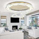 Flashing God Extra Large Chandelier Dia 55" Gold Chandeliers Flush Mount Chandelier for Living Room Bedroom Dining Room Hallway Dimmable 3 Rings Chandeliers by CozyNest Decor