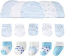 Baby Hats Mittens and Socks Set Cotton Newborn Hat Beanie Soft Infant Girls Boys Caps Gloves 0-6 month by TinyTreasures Baby Boutique