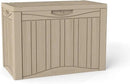50 Gallon Outdoor Storage Box Waterproof Lockable Resin Deck Box Large, Patio Storage Bin for Pool Accessories Cushion Furniture, Garden Tools, UV-Resistant Outside Delivery Grey by GreenHaven Gardens