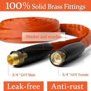 Garden Hose 25ft Made of TPE(Not PVC), with 10 Patterns Sprayer Nozzle, Flexible Water Hose with Swivel-Handle, Solid Brass Fittings, Non-Shrinking, Drinking Water Safe Material, All-weather by GreenHaven Gardens