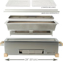 GR610S – 24" Tabletop Yakitori Grill – Japanese Style Charcoal Robata BBQ – Binchotan Grill for Authentic Japanese Grilling – Made from Durable Stainless Steel by GreenHaven Gardens