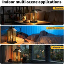 2 Pack Hanging Solar Lanterns Glass Solar Lights Outdoor Waterproof Upgraded Solar and 2 AA Batteries Powered, for Outside Porch, Patio and Indoor Tables, Mantelpiece by CozyNest Decor