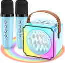 Mini Karaoke Machine for Kids Adults, Portable Bluetooth Speaker with 2 Wireless Microphones, Birthday Toys for Girls Ages 4 5 6 7 8 9 10 11 12+ Years Old Toddler by TinyTreasures Baby Boutique