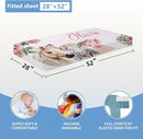 Personalized Floral Animal Crib Bedding Set, 5 Pcs Custom Baby Crib Set with Name, Double Layer Nursery Bedding Set, Soft Baby Bedding Crib Set for Girls, Customized Gift for Toddler Infant by TinyTreasures Baby Boutique