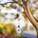 Handmade Crystal Angel Suncatcher Hanging Turkish Blue Evil Eye Protection Pendant and Good Luck Charm Gift by GreenHaven Gardens