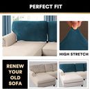 PrinceDeco Sectional Couch Covers Velvet Cushion Covers for Sectional Couch Cushion Covers for Sectional Sofa Separate Sectional Sofa Slipcovers Washable(1 Chaise Back+ 2 Sofa Back,Camel) by CozyNest Decor