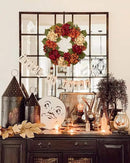 Fall Wreaths for Front Door, 20 inch Autumn Wreath with Hydrangeas Berries Fall Door Wreath Artificial Hydrangea Flowers Wreaths Autumn Decorations for Farmhouse Thanksgiving Harvest Door Wall Outside by CozyNest Decor