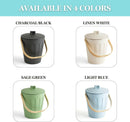 Martha Stewart Indoor Compost Bin | Countertop Composting Bucket for Kitchen | .7 Gallon Capacity | Includes Filter | Plant Based Materials | Sage Green by GreenHaven Gardens