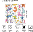 Cartoon Dinosaur Curtains for Kids Boys Girls Home Decor Childish Cute Dino Animals Print Pattern Rod Pocket Blackout Window Drapes for Nursery Baby Bedroom Playroom W42xL84in 2 Panels by TinyTreasures Baby Boutique
