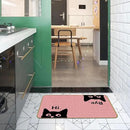 Mingnei Hi Bye Cat Welcome Doormat - Funny Black Cat Lover Floor Mat for Home Kitchen Entrance, 30x17 Pink by CozyNest Decor