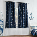 Vangao Kids Curtains for Boys Bedroom Kids Blackout Curtains 63 Inch Length Ocean Aquarium Nursery Drapes for Girls Bedroom Silver Sea Animals Print Thermal Insulated Drapes, Navy Blue 2 Panels by TinyTreasures Baby Boutique