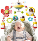 Musical Baby Stroller Arch Toys, Travel Car Seat Toys, Baby Play Arch Crib Accessory Toys, Mobile for Bassinet, Pram Activity Arch Bar Toys for Babies Infants by TinyTreasures Baby Boutique
