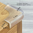 Food-Graded Silicone Clear Corner Protectors, Baby Proofing Table Edge Guards, Pre-Tapep Adhesive Soft for Kids Child Safety Proof, Cabinets Counter Furniture Bumpers (12, 3/5x3/5 in (Width)) by TinyTreasures Baby Boutique