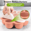 KeaBabies Silicone Food Freezer Trays with Lid, 2oz x 10 Pods Baby Food Storage Containers, Easy Puree Meal Prep, Breast Milk Silicone Freezer Molds, Dishwasher,Microwave Safe,BPA-Free(Roseate) by TinyTreasures Baby Boutique
