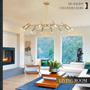 Gold Modern Chandelier 39.4" Large Chandelier Lighting Adjustable Ceiling Pendant Light 12 Light Pendant Light Fixtures for Living Room Dining Room Foyer by CozyNest Decor