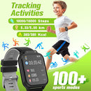 Smart Watch for Kids 1.85" with Fitness Tracker, Sleep Monitor, 22/100+ Sport Modes, DIY Dial, IP68 Waterproof, Step Counter, Heart Rate, Camera, with/Without APP, Gift for 3-12 Years Old Boys Girls by TinyTreasures Baby Boutique