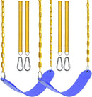 PACEARTH 2 Pack Swings Seats Holds 660lbs with 68.9 inch Anti-Rust Chains Plastic Coated 23.6 inch Tree Hanging Straps and Locking Buckles (Blue) by TinyTreasures Baby Boutique
