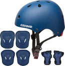 Kids Bike Skateboard Helmet Pad Set,Toddler Cyling Protective Gear Knee & Elbow Pads Wrist Guards for 5-8-10-12-14-16 Years Girls Boys Bicycle Scooter Roller Skate Inline Skating Rollerblading by TinyTreasures Baby Boutique