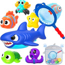 No Hole Mold Free Baby Bath Toys for Kids Ages 1-3,Water Toys for Babies and Toddlers,Ocean Animal Bath Toys for Bathtub,Shower,Beach, Pool,Water Table,Boys Girls Gifts with Storage Bag by TinyTreasures Baby Boutique