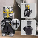 nezababy 8 pcs Knight Gnomes Guard Garden Statue Decoration Medieval Wee Crusader Battle Swordsman Fighting Outdoor Figurines Lawn Decor Resin (G) by GreenHaven Gardens