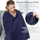 Nursing Cover & Baby Nursing Poncho,Multi Use Breastfeeding Cover for CarSeat Canopy, High Seat Cover, Stroller Cover, Shopping Cart Cover,Nursing Scarf for Boy and Girl by Kefee Kol (Blue) by TinyTreasures Baby Boutique