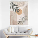 Abstract Boho Tapestry, Mid Century Tropical Tree Leaves Modern Geometric Arch Bohemian Botanical Tapestry, Home Aesthetic Wall Hanging Art Decor for Living Room Bedroom Dormitory 30x40 Inch by CozyNest Decor
