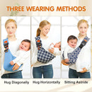 Baby Sling Carrier,Toddler Carrier,Upgraded 2025 Baby Sling with 4 Adjustable Straps(10-30lbs),Lightweight,Portable and One Size Fits All(Blue) by TinyTreasures Baby Boutique