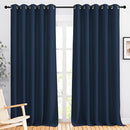 NICETOWN Blackout Curtain Panels 90 - Window Treatment Energy Saving Thermal Insulated Solid Grommet Blackout Drapes for Living Room (Navy, 1 Pair, 66 by 90-Inch) by TinyTreasures Baby Boutique