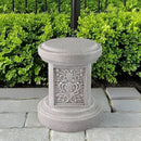 Classic Statuary Stand Garden Pedestal Sculpture Decor Plinth Base Riser, Outdoor or Indoor Resin Statuary Pedestal, 12.6"(H) x 9.5"(L) x 9.5"(W) (Round) by GreenHaven Gardens