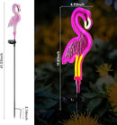 Solar Flamingo Garden Light 2Pack,Solar Outdoor Garden Decoration,Pink Neon Flamingo Solar Lights,Christmas Outdoor Decoration,Waterproof Garden Outdo (2pcs - Neon Flamingo) by GreenHaven Gardens