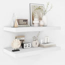 Fun Memories Floating Shelves - 2 Pack 12 Inch Deep Rustic Wooden Wall Shelves - Extra Deeper & Thicker Wall Mounted Storage Shelf for Living Room, Kitchen, Farmhouse - 24" W x 12" D x 1.5" H - White by CozyNest Decor