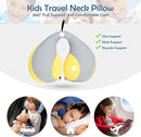 MOOB Kids Travel Pillow for Car Seat Kids U-Shape Travel Neck Pillow Support Children Stroller Pillow Grey Yellow by TinyTreasures Baby Boutique