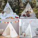 Teepee Tent for Kids-Portable Children Play Tent Indoor Outdoor (White) by TinyTreasures Baby Boutique