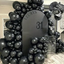 140pcs Balloon Arch Kit, Black Balloons of Different Sizes Pack of 18 12 10 5 Inch Party Balloon Kit for Birthday Party or Balloon Arch as Graduation Wedding Baby Shower Anniversary Party by TinyTreasures Baby Boutique