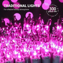 300LIGHTS(2*150L) PURPLE Extra-Bright With End Connectors Halloween Decorative Lights 19.44m UL Certified Mini String Light Set Waterproof for Halloween Home Garden Christmas Tree Party Patio by CozyNest Decor
