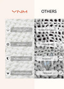 YnM Chunky Throw Blanket, Medium-Weight, Hand Knitted with Chenielle Yarn, Skin Friendly, Ventilated and Breathable, Machine Washable, Home Décor Piece for Couch, Sofa and Bed (White, 80x87 Inch) by CozyNest Decor