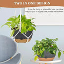 3 Pack Hanging Planters Set, 10 + 10 + 8 Inch Self-Watering Hanging Plant Pot, Macrame Plant Hanger with Pot, Ceiling Hooks, Removable Saucer and Drainage Holes for Indoor, Outdoor Plants - Black by GreenHaven Gardens