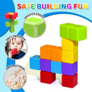 Magnetic Building Blocks Large, 1.65 inch Magnetic Stacking Cubes for Toddlers, Sensory & Montessori Toys for Boys & Girls 1 2 3 Years Old (12 PCS) by TinyTreasures Baby Boutique