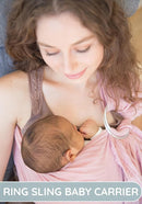 Baby Carrier Sling – Breathable 100% Cotton Wrap for Infant Support, Rose Sling Ring – Adjustable Muslin Fabric, Baby Carrier Newborn to Toddler – Soft Chest Hold for Travel by TinyTreasures Baby Boutique