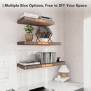 Floating Shelf, Set of 2 Wall Shelf, 30 in W x 12.75 in D x 2 in H Wooden Floating Wall Shelf with Invisible Brackets for Living Room/Bedroom/Bathroom/Kitchen Storage and Decor, Walnut by CozyNest Decor