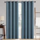 MIULEE Linen Texture Curtains for Bedroom Solid 100% Blackout Thermal Insulated Dusty Blue Curtains Grommet Room Darkening Drapes Luxury Decor for Living Room Nursery 52x72 Inch (2 Panels) by TinyTreasures Baby Boutique