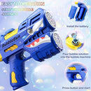 2 Pack Bubble Guns for Kids, LED Light Up Rechargeable Bubbles Machine Blower with 4 Bottles Refill Solution, Toddlers 4-8 Wedding Birthday Easter Party Gift by TinyTreasures Baby Boutique