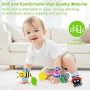 Baby Toys 0-6 Months,Soft Rattle Socks and Wristband Set,Hand and Foot Sensory Development Toys for Babies 0-12 Months with Infant Teething Toys,Shower Gifts for Newborn Boy and Girl by TinyTreasures Baby Boutique