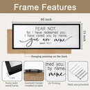 Fear Not for I Have Redeemed You Sign Framed Wall Art, 40''×15'' Rustic Religious Christian Isaiah 43:1 Bible Verse Sign, Horizontal Holy Inspirational Catholic Scripture Decor by CozyNest Decor