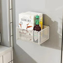Magnetic Basket Organizer Holder for Fridge Magnetic Storage Bin Box Containers for Refrigerator Whiteboard Classroom (Small, White) by CozyNest Decor
