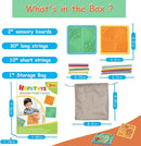 Sensory Activity Board for Kids & Adults:Double-Sided Stress Relif Sensory Board Toys with 40 Strings & Storage Bag | Quiet Fidget Board for ADHD & Autism Boys Girls Ages 3 4 5 6 7 8 9 10（2PCS by TinyTreasures Baby Boutique