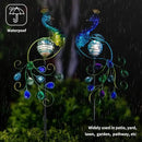 Viveta Garden Solar Lights Decorative, 2 Pack Metal Peacock Solar Lights Stake for Outdoor Garden Patio Yard Lawn Decorations by GreenHaven Gardens
