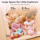 INFANS Kids Play Tent with Glow in The DarkWashable Mat Star Light Windows, Anti-Trip Large Playhouse Toys for Children Boys Girls, Indoor Outdoor Princess Tents Castle for Toddlers (Fluorescent Pink) by TinyTreasures Baby Boutique