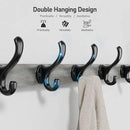 Tatub 29" Rustic Coat Rack Wall Mount with Shelf, Entryway Wall Hooks with Shelf and 5 Metal Hooks, Coat Hangers for Bathroom, Living Room, Bedroom, Kitchen, Grey by CozyNest Decor